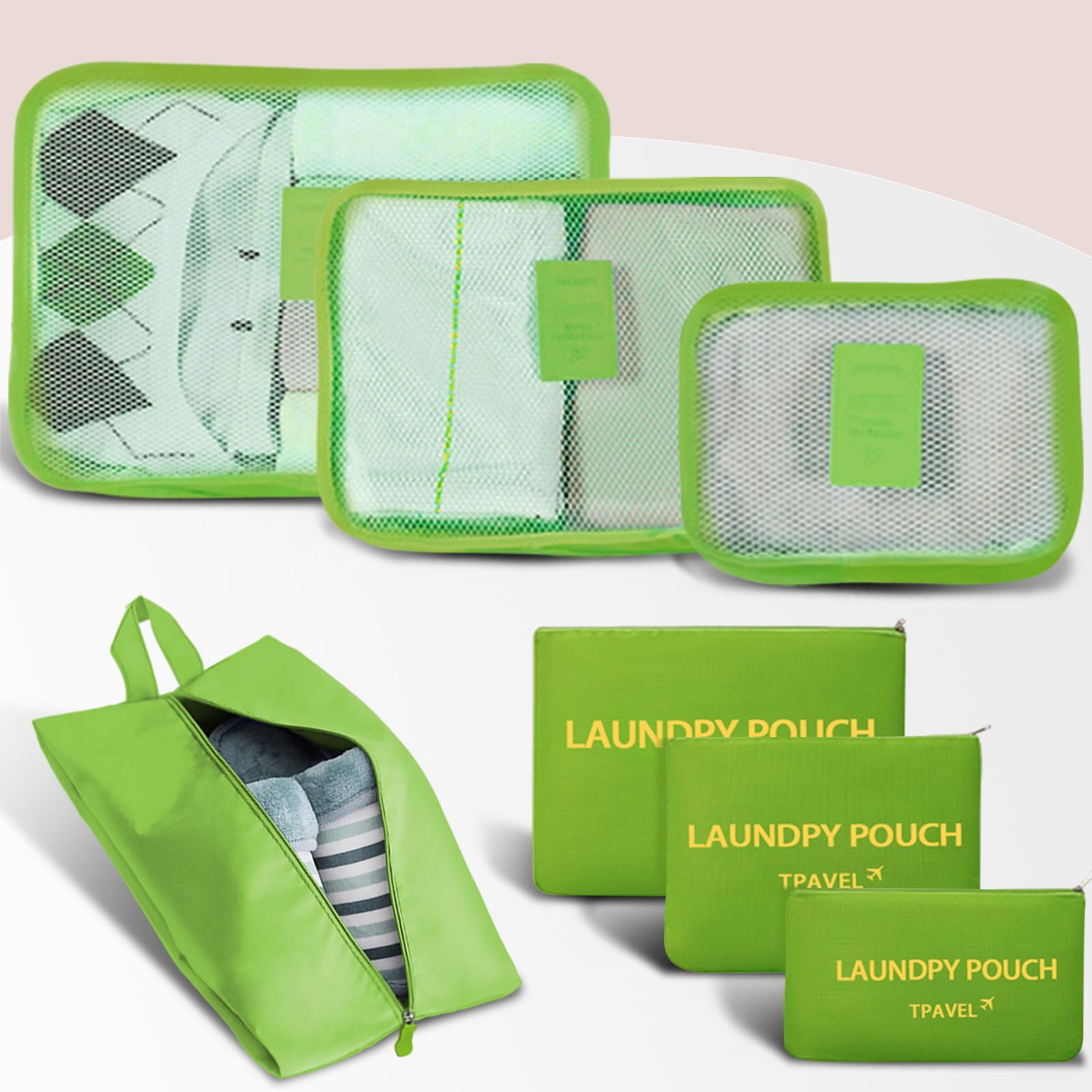 Trave Travel Packing Cubes, Compression Bags for Suitcases, Travel Accessories (