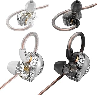 BZINK 2 Pack in Ear Monitor Headphones, H89 IEM Earphone Wired Earbud | IEM for Gaming Music, Powerful Bass Crystal Clear Sound Ear Buds with Mic, Earbuds for Computer,School,Students 3.5 Plug