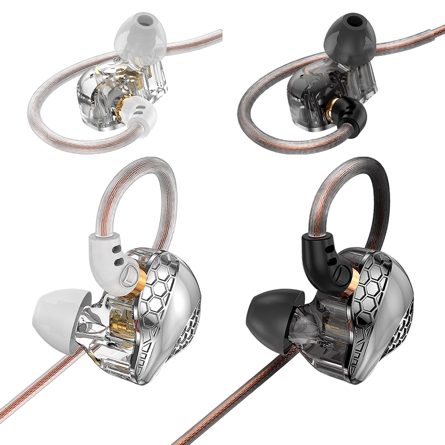 BZINK 2 Pack in Ear Monitor Headphones, H89 IEM Earphone Wired Earbud | IEM for 