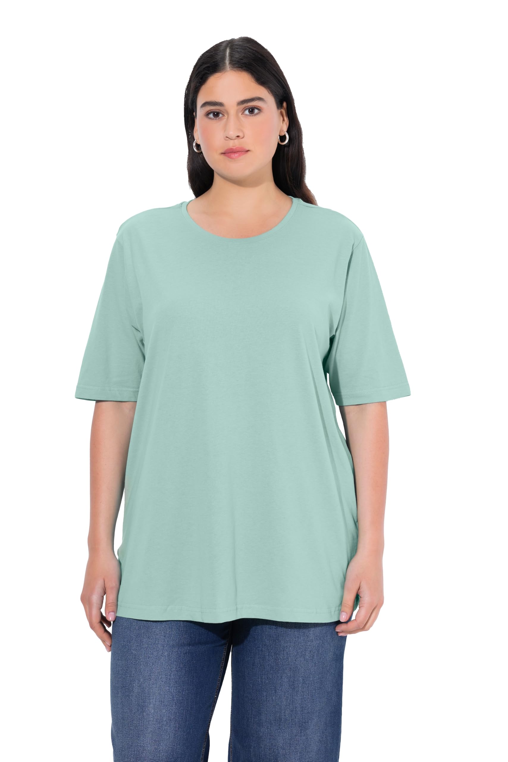 Ulla Popken Basic Shirt, Button Placket, Regular, Long Sleeve 700603