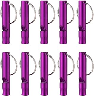 Sifflet extra fort pour le camping, la randonnée, la chasse, les sports de plein air et les situations d'urgence, porte-clés en aluminium robuste mais léger