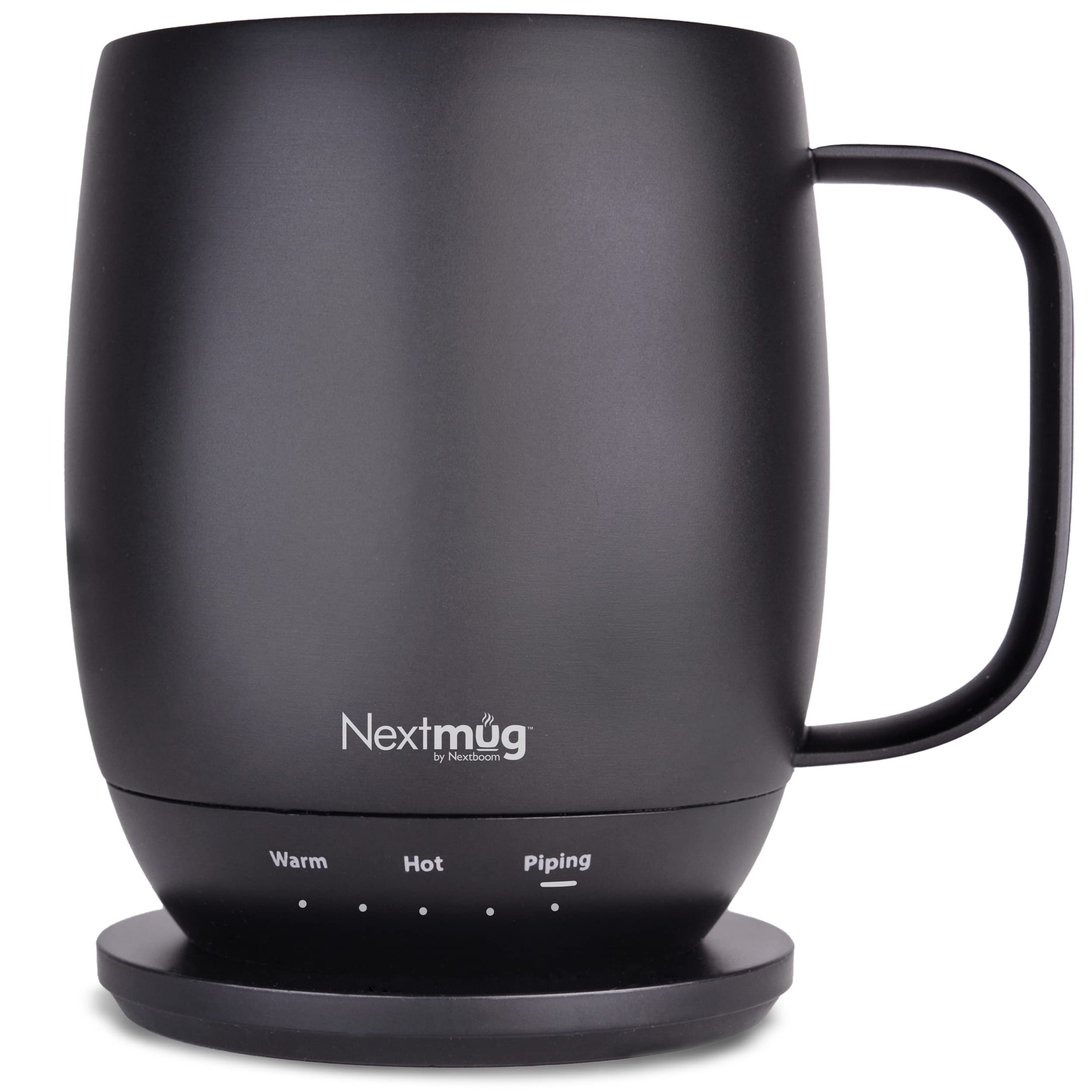 Nextmug - Temperature-Controlled, Self-Heating Coffee Mug | (Black - 14 oz.) – N