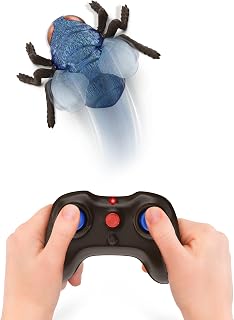 Terra by Battat Remote-Controlled Climbing Fly - RC Blue Bottle Fly Bug Toy | Includes 1 RC fly, 1 remote control, and 1 USB-C charging cable; fully assembled for indoor play; Blue Fly, Animals; 5+ Years