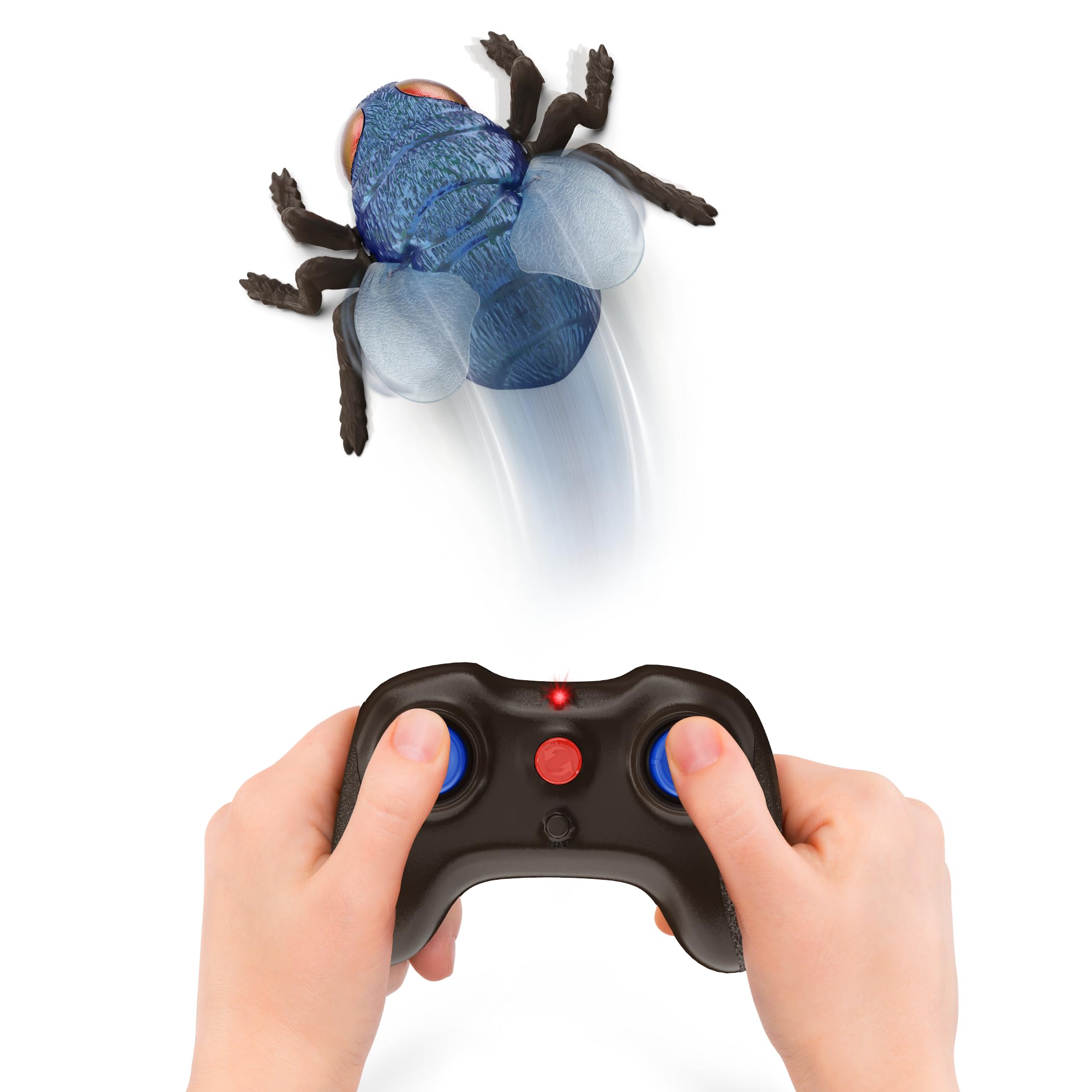 Terra by Battat Remote-Controlled Climbing Fly - RC Blue Bottle Fly Bug Toy | In