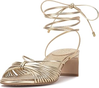 Vince Camuto Women's Lory Heel Sandals, Egyptian Gold Metallic, 39.5 EU