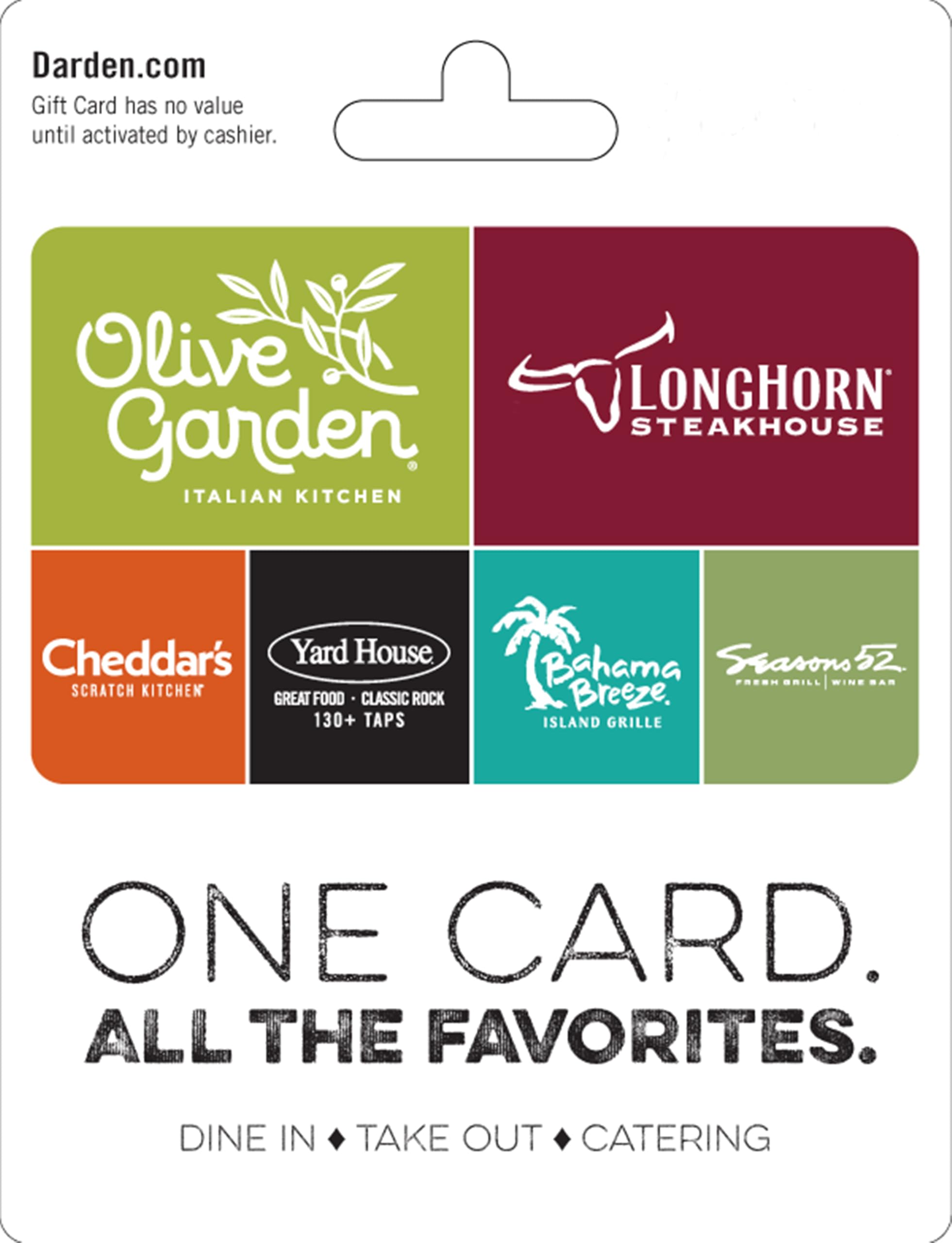 Darden Restaurants Physical Gift Card | $100