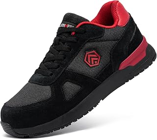 LARNMERN Pro - Safety Shoes for Men, Steel Toe, Non-Slip Protection, Lightweight, Breathable, Work Shoes, Size 36-49 EU