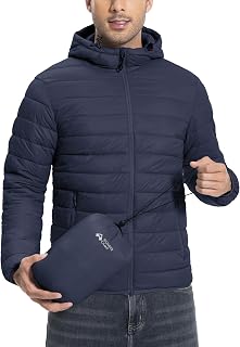 Pioneer Camp Men's Lightweight Packable Puffer Jacket Insulated Winter Coat