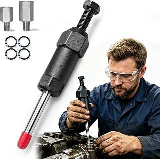 Heavy Duty Grease Fitting Cleaner Tool,8700 PSI, Compatible with M6/M8/M10 | All-Metal Non-Slip Design for Tractors, Trucks, Excavators &amp; Farm Machinery; Helps Clear Hardened Grease &amp; Frozen Bearings