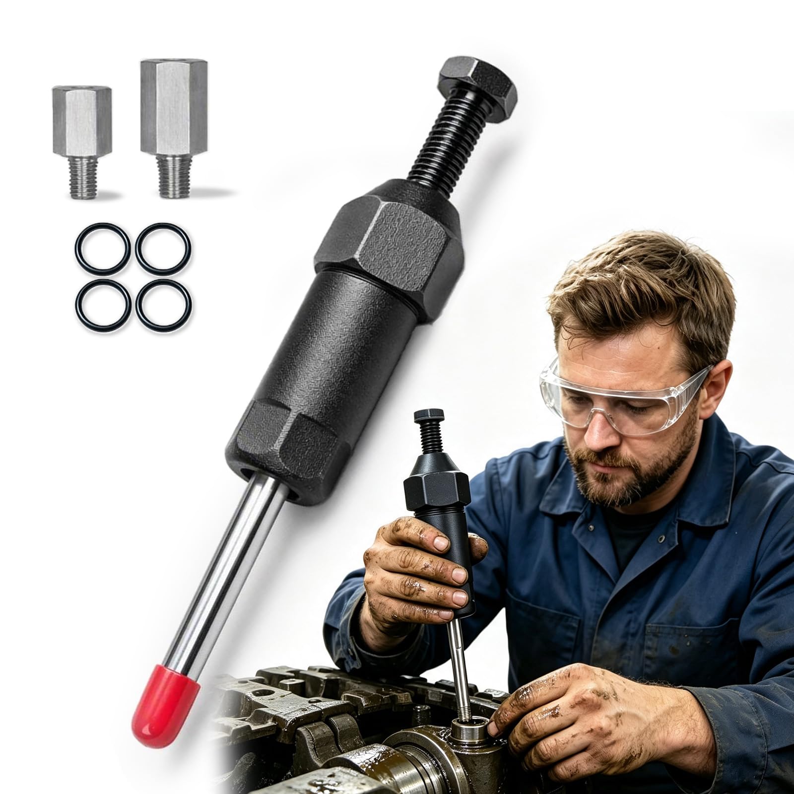 Heavy Duty Grease Fitting Cleaner Tool,8700 PSI, Compatible with M6/M8/M10 | All