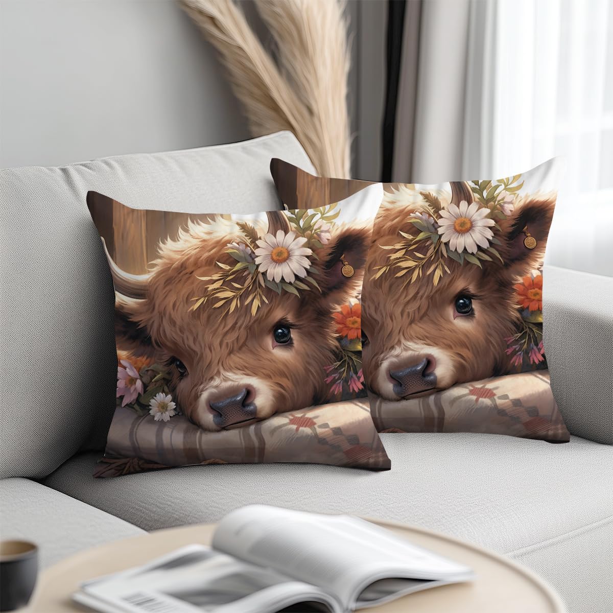 cute western cow pillow covers 18x18 set of 2 cow print pillow covers western mo
