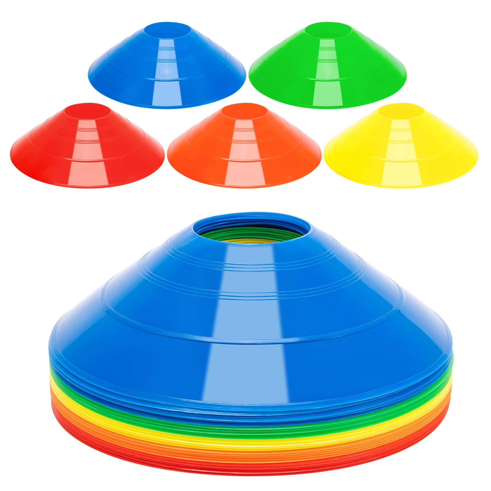 25/50/100 Pcs Pro Disc Cones - Training Cones Agility Soccer Cones with Carry Ba
