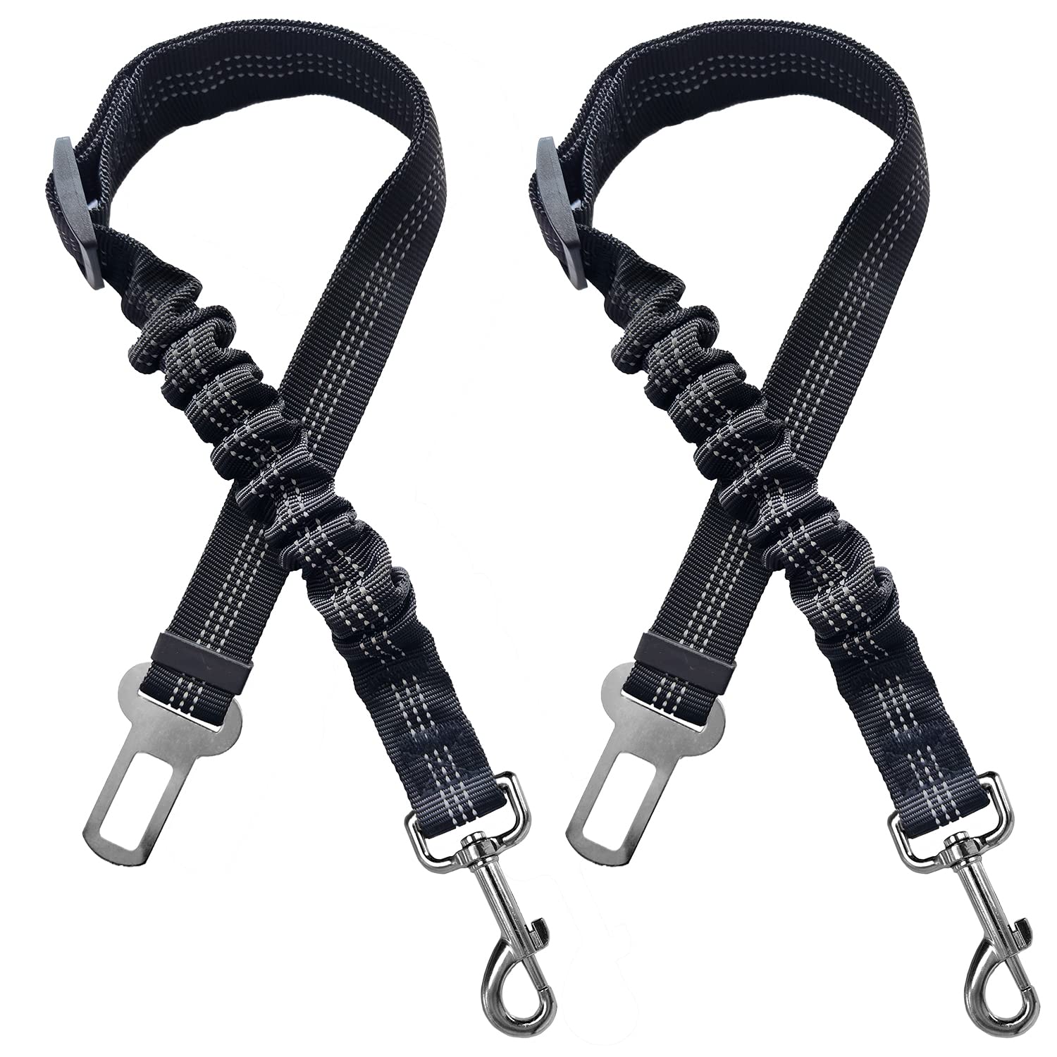 Xundefeng 2x Black Dog Seat Belts for Cars UK Dog Car Harness Seat Belt Dogs Sea