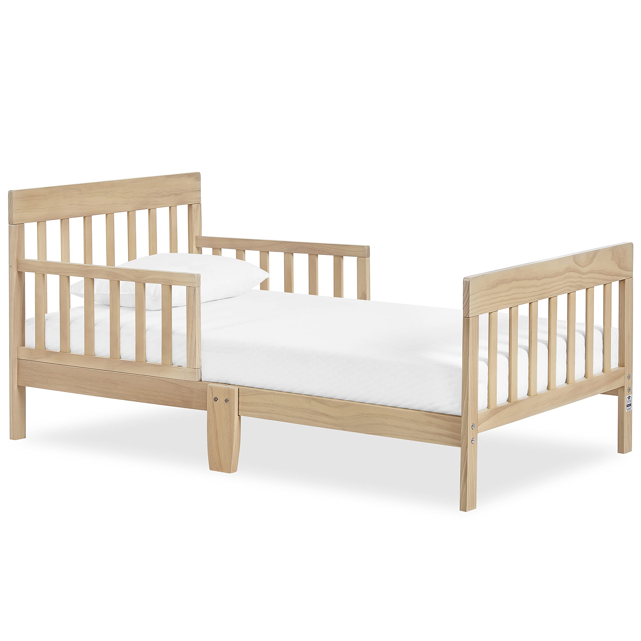 Dream On Me Finn Toddler Bed, GREENGUARD Gold, Pinewood, Vintage White Oak | Low