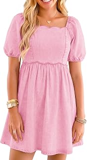 Denim Dress for Women Western Jean Babydoll Country Concert Outfits