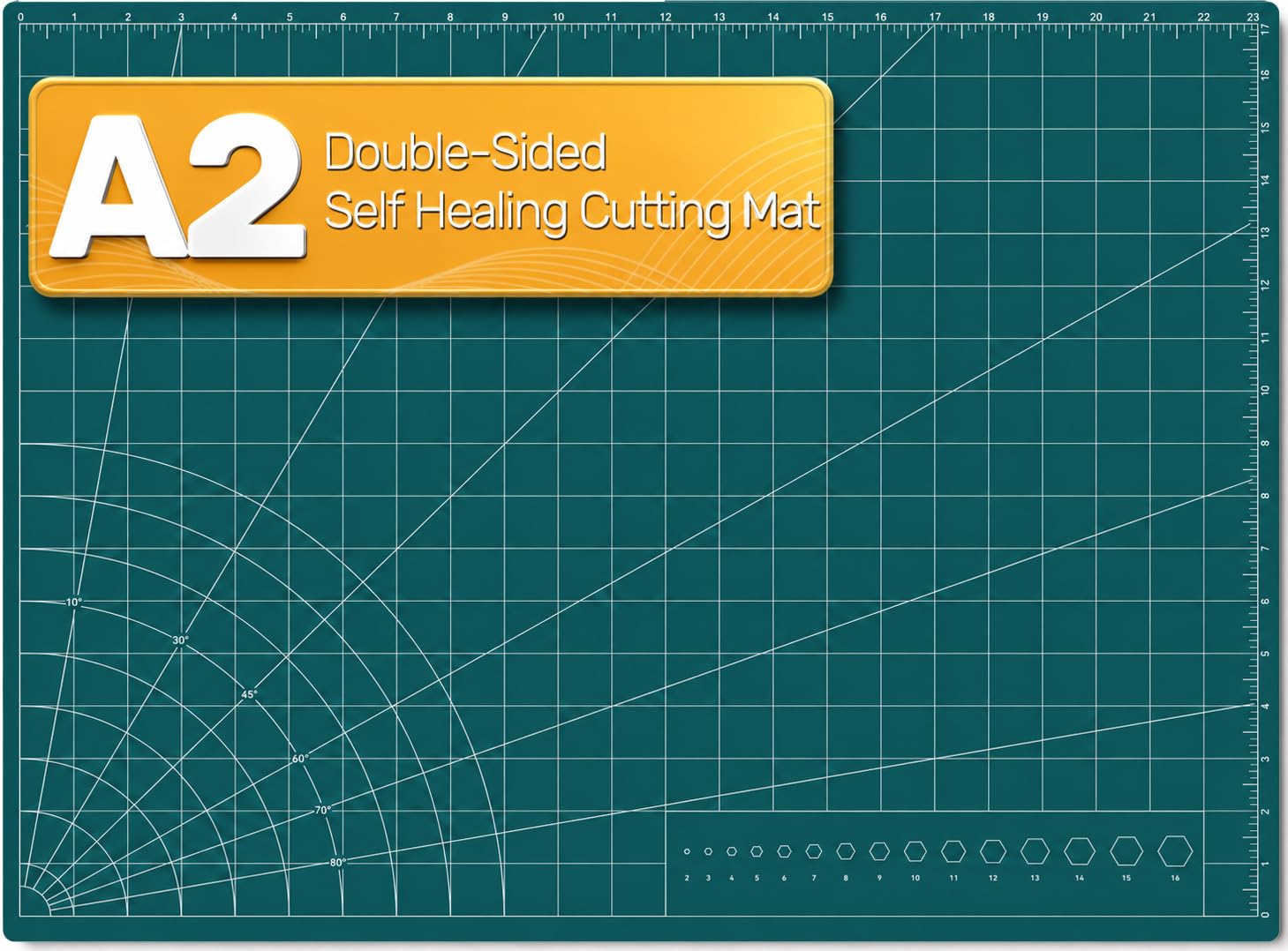 Tujurich Self Healing Cutting Mat, 17" x 23", Double-Sided Rotary Cutt