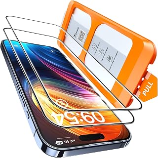 TOCOL Protector Pantalla para iPhone 15 Pro Max, Sin Burbujas