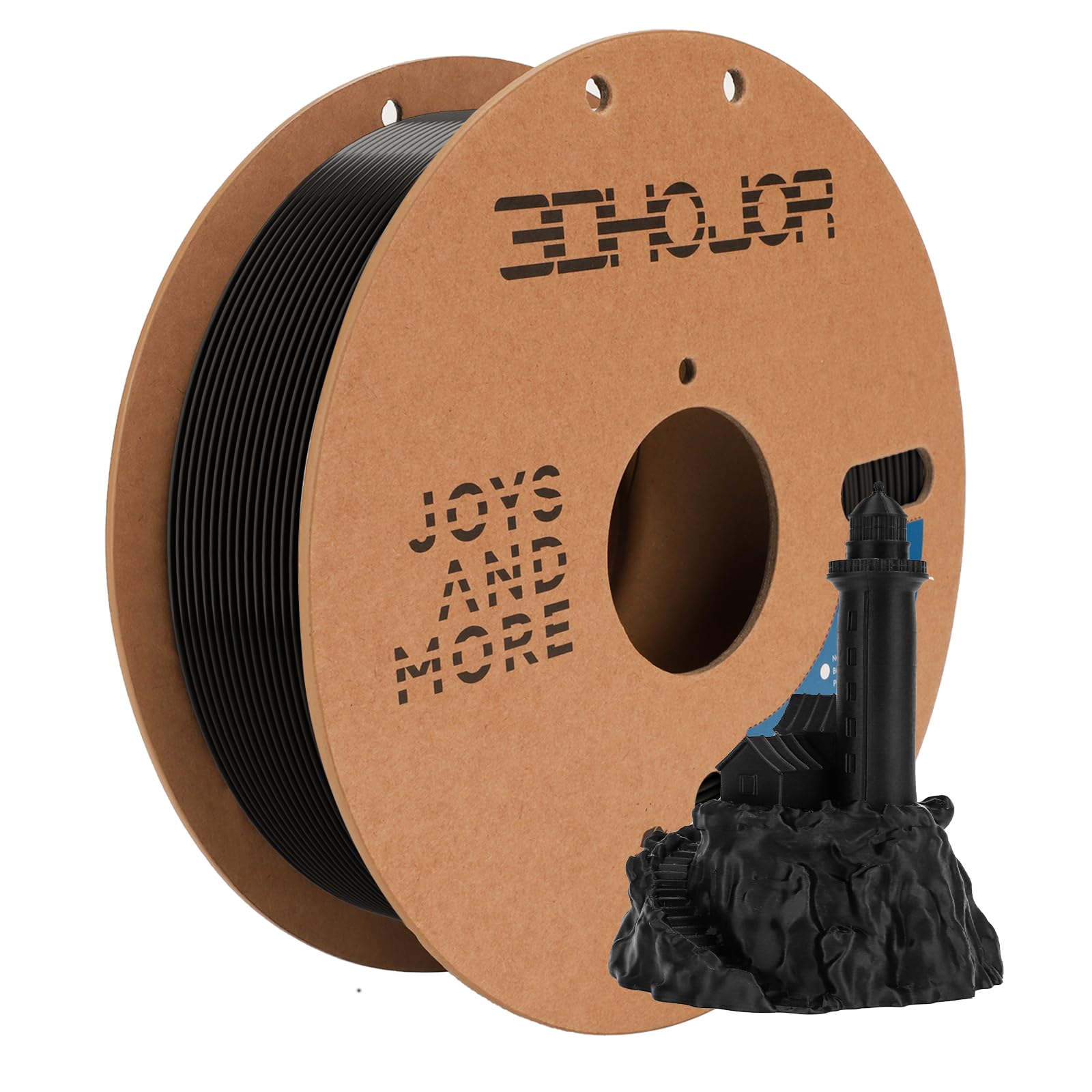 3DHoJor Basic PLA Filament 2.2LBS (1KG) 1.75mm 300mm/s Fit 3D Printer,Black | Di