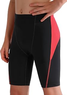 MIVEI Boy's Swim Jammers Swim Shorts Team Trunks 150H Chlorine Resistant | Youth Kids Spandex Swimwear Pants Practice Competitive Racing Swim Rash Guard Suit Professional Training Tight Quick Dry