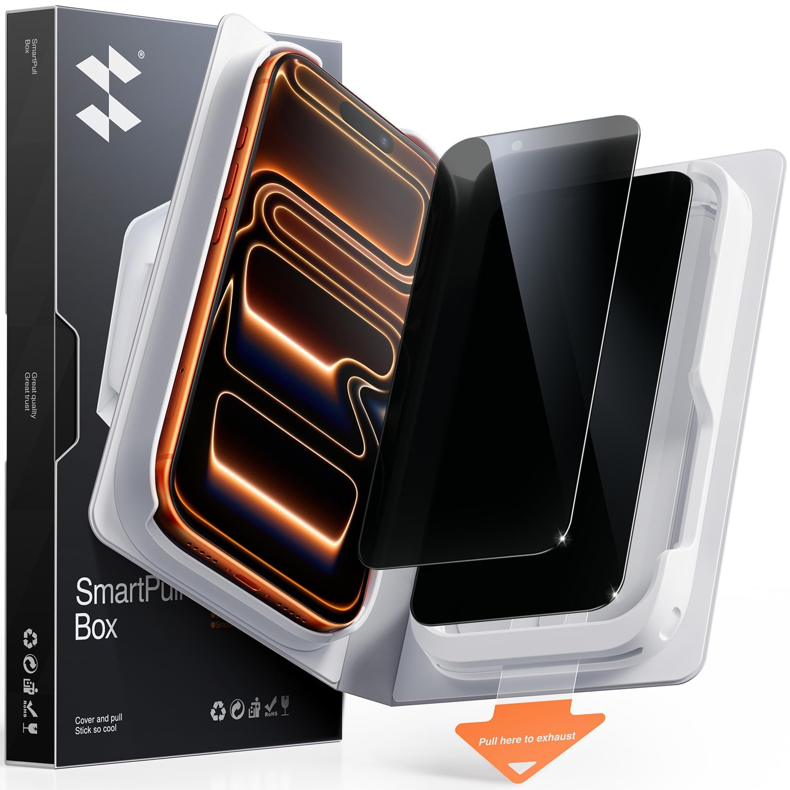 SMARTDEVIL MyView Anti-Spy Tempered Glass for iPhone 17 Pro Max (Pack of 2)