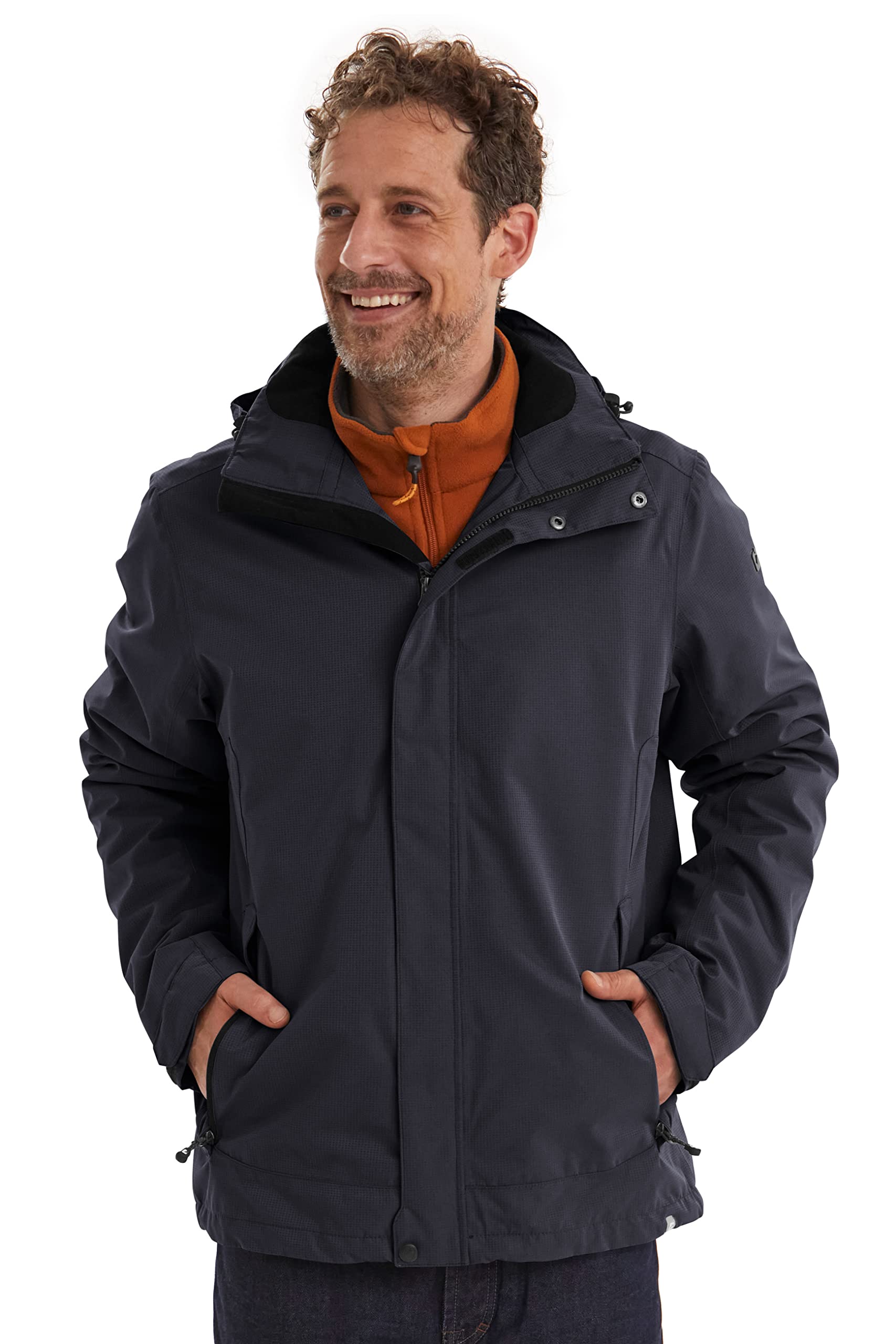 Killtec Xenios Men's Rain Jacket with Zip Hood
