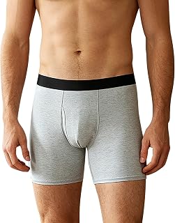 Hibluco Mens Underwear Boxer Briefs, No Riding Up Boxer Briefs, Tag-Free