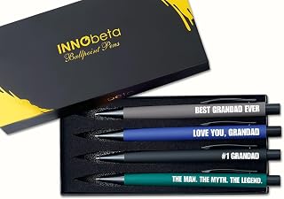 INNObeta Grandad Gifts, Ballpoint Pen Set of 4, Gift Ideas for Grandad on Birthday, Christmas, Father's Day