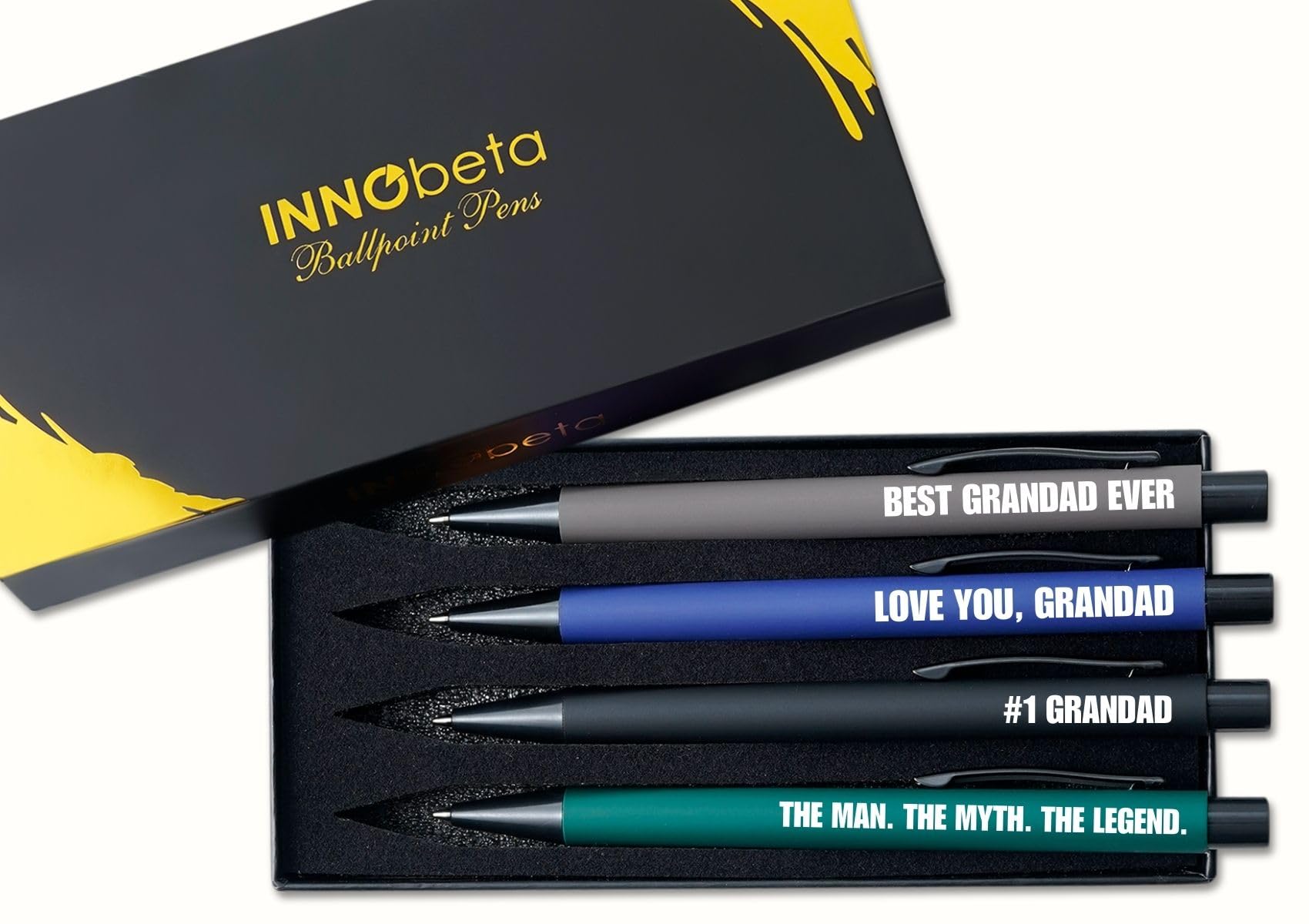 INNObeta Grandad Gifts, Ballpoint Pen Set of 4, Gift Ideas for Grandad on Birthd