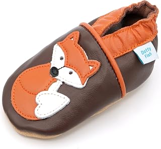 Dotty Fish Baby Shoes First Steps Soft Leather Non-Slip 0-5 Years