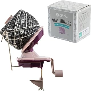 Knit Picks Yarn Ball Winder for Knitting and Crocheting (Purple) | Manual ball winder that winds up to 100g or 3.5 ounces of yarn into a cake