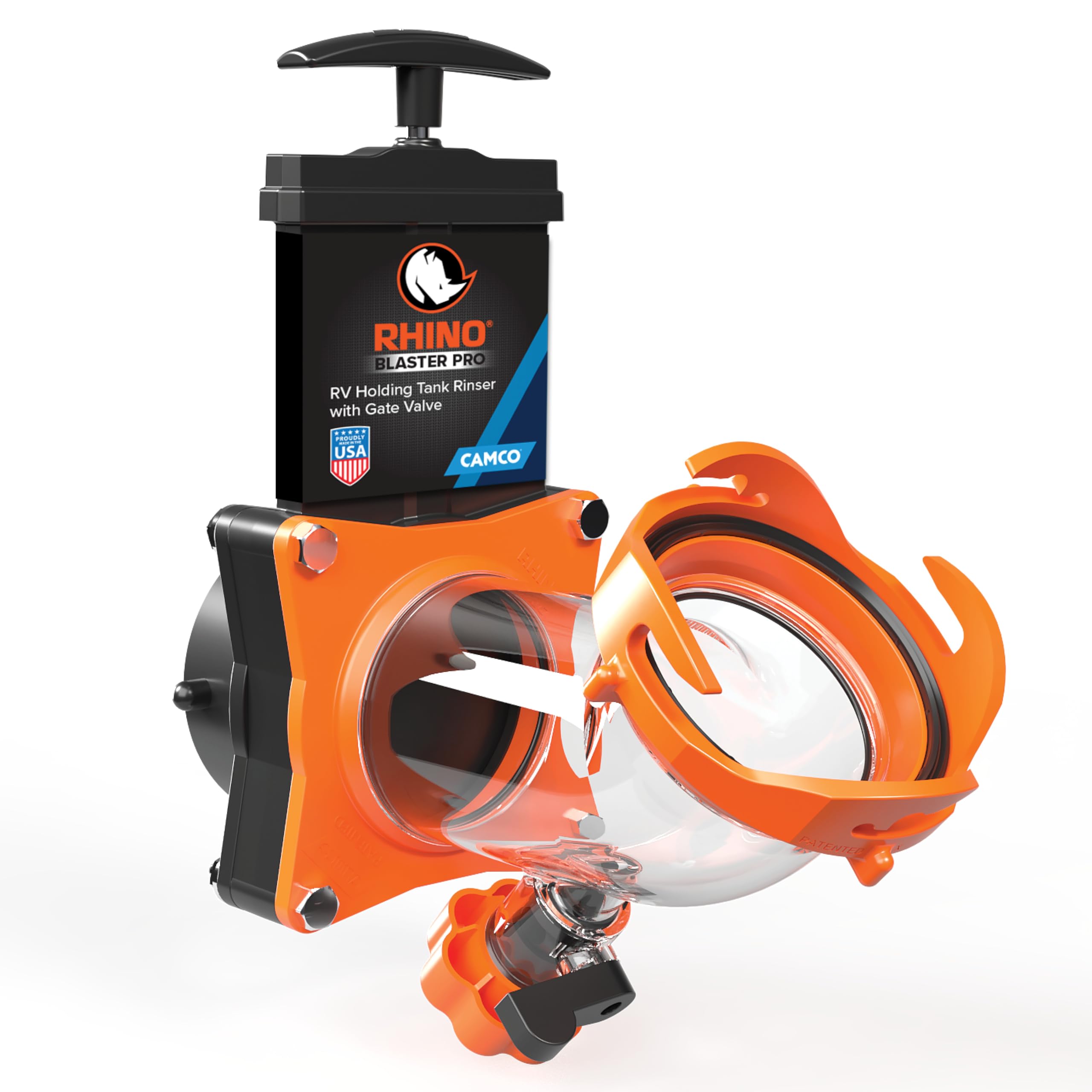 Rhino Blaster Pro, w/Gate Valve | Features Backflow Preventer & Clear Elbow for 