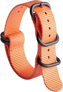 BINLUN Nylon Watch Strap 18/19/20/21/22/23/24mm Premium Ballistic Multicolor Watch Band Replacement for Men Women with Heavy Duty 5 Rings Stainless Steel Buckle