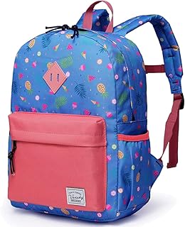VASCHY School Backpack for Boys Girls Kids Backpack Kindergarten Backpack with Chest Buckle, Fruits-Small, One Size Fits All, Schoolbag
