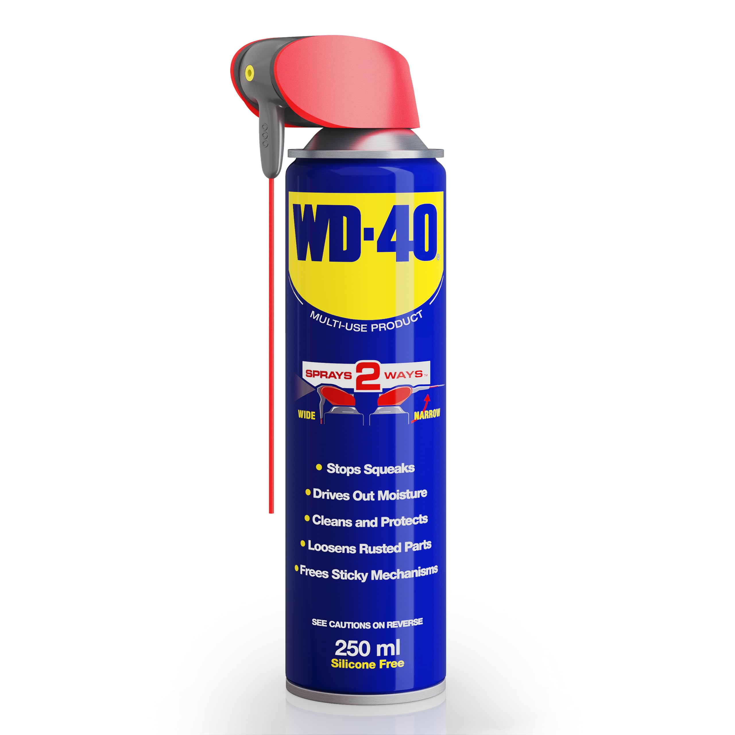 WD-40 Multi-Use Product Lubricant Spray, Smart Straw, Hinges & Locks, 250ml | WD
