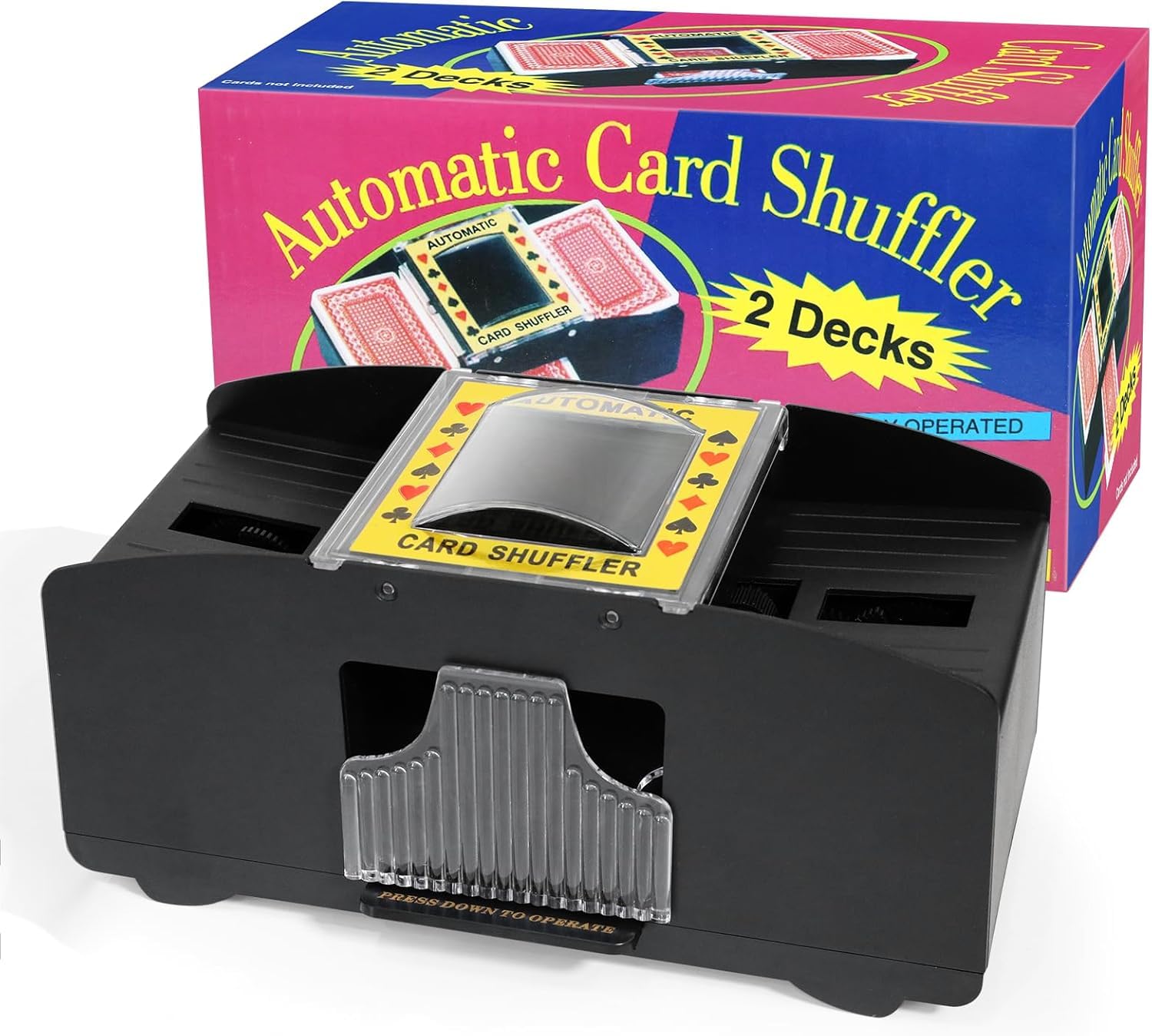 Automatic Card Shuffler – Electric USB or Battery Powered Shuffler for 1-2 Decks