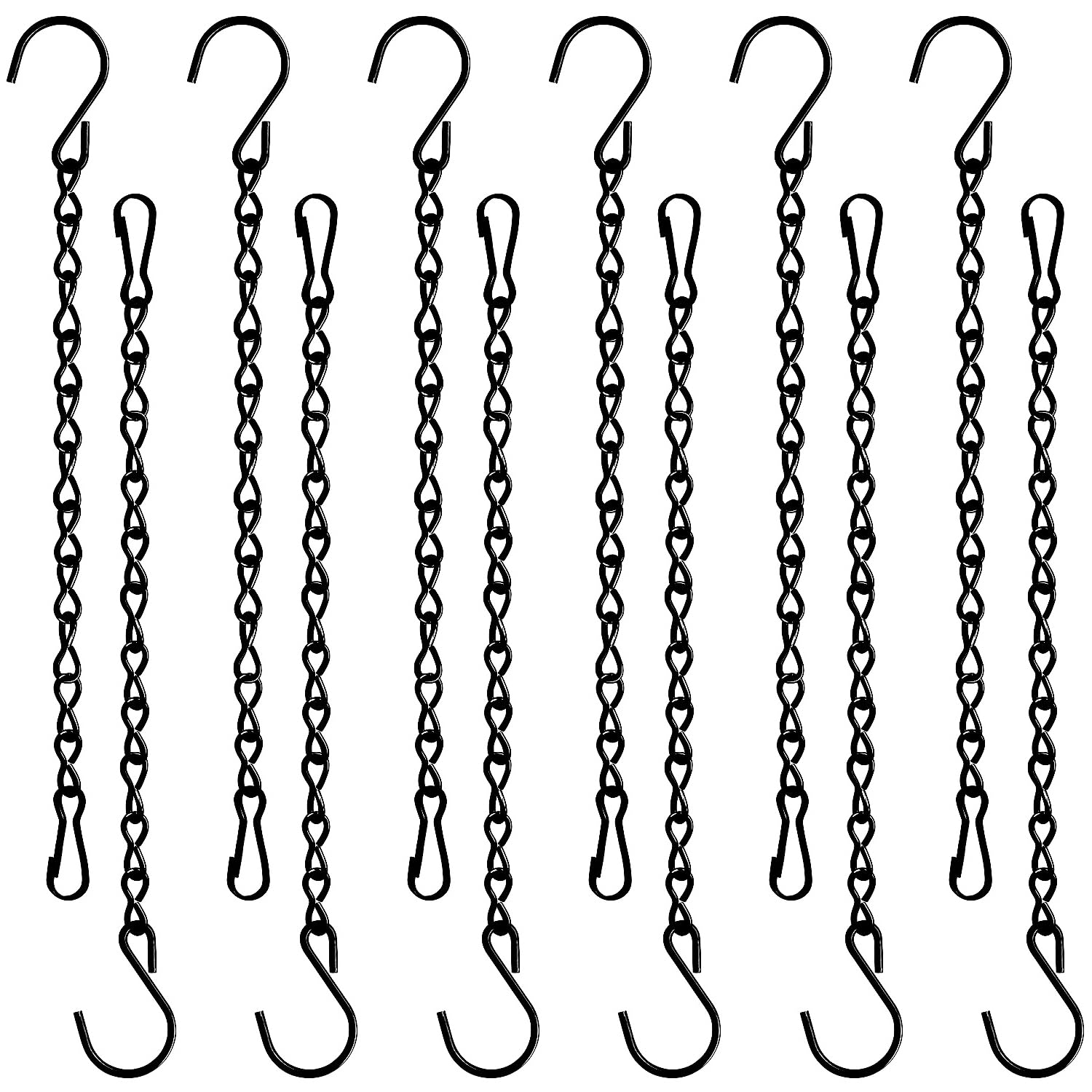 TAORISH 12 Pack 9.5 Inch Hanging Chain for Bird Feeders, Planters, Lanterns, Win
