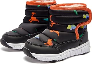 HOBIBEAR Boys Girls Toddler Snow Boots Waterproof Slip Resistant Outdoor Winter Shoes(Toddler/Little Kids/Big Kids)
