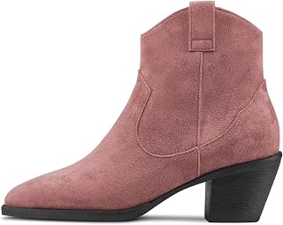 Saekcted Women's Medium Heel Heel 6.5 cm Heels Pointed Toe Ankle Boots Riding Slip-on Boots Zipper Party Office Sexy