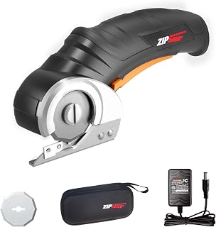 WORX Cordless Fabric & Cardboard Cutting Scissors, 4V ZipSnip, WX082L.2 | 2 safety cutting blades, matching storage bag, lightweight rechargeable handheld cutter for multi-material use