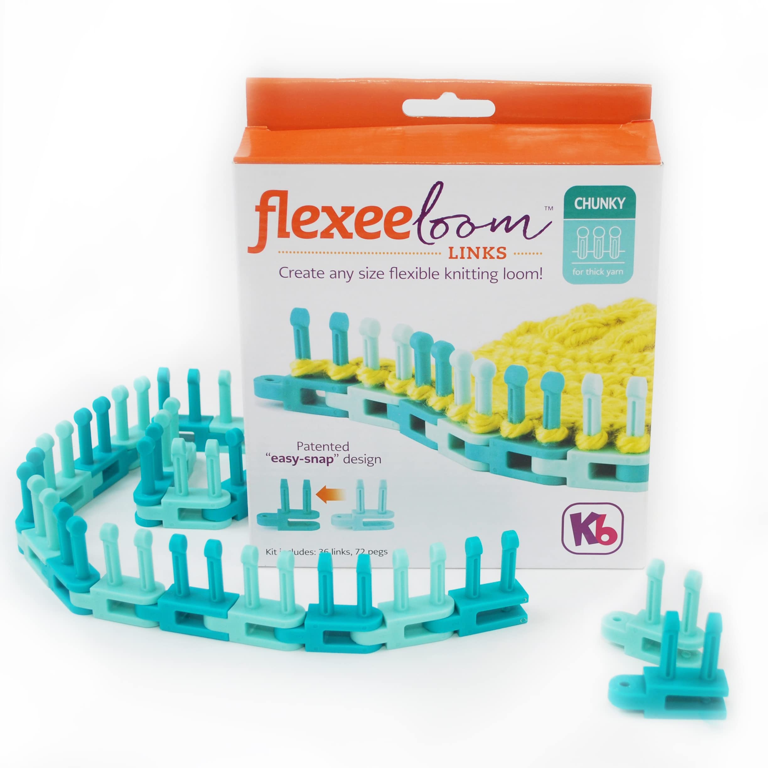 Authentic Knitting Board Flexee Loom Links Chunky, Large Gauge, for Bulky Yarn, 
