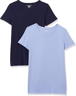 Amazon Essentials Women's Regular-Fit Short-Sleeve Crewneck T-Shirt, Multipacks