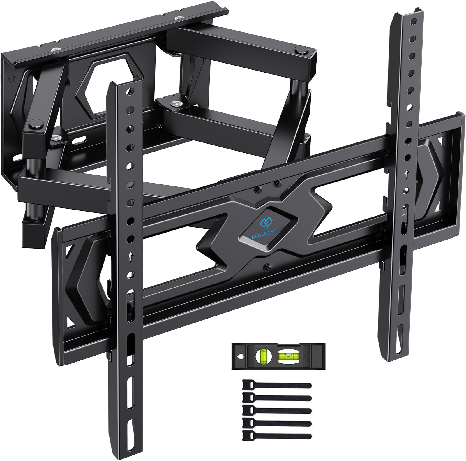 PERLESMITH TV Wall Bracket, Swivel Tilt Wall Mount for 26-70 Inch Flat & Curved 