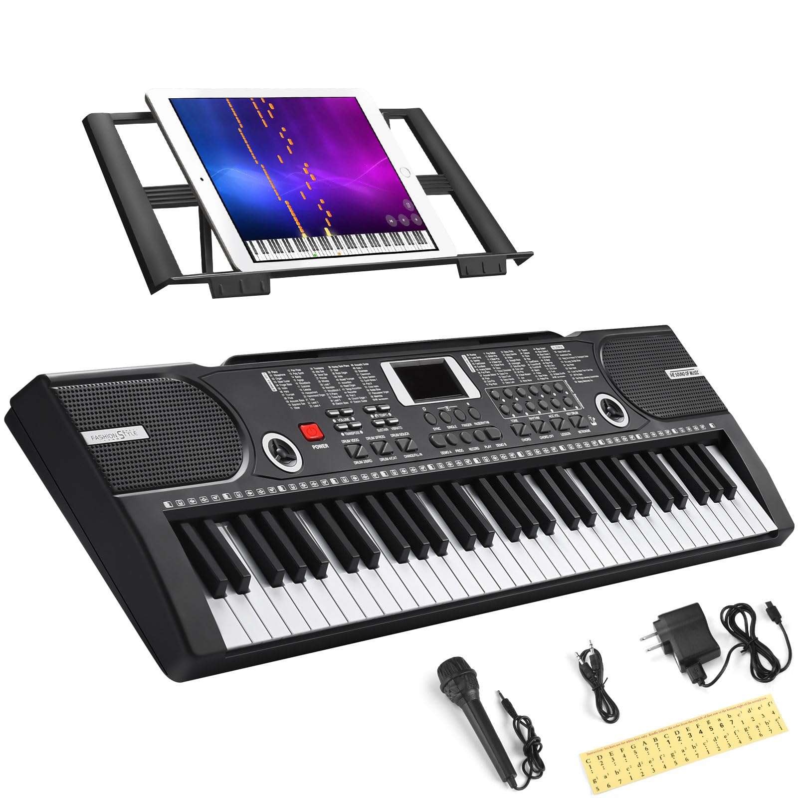 61 Key Keyboard Piano, Portable Electronic Keyboard Piano for Beginners with Spe