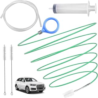 Auto Sunroof Drain Cleaning Tool, 120 Inch Flexible Tube Cleaning Brush | with Pipe Cleaning Brush, Injector Hose, and Injector Soft Drain Brush, Car Sunroof Cleaner for Drains, Sewers, Windshields