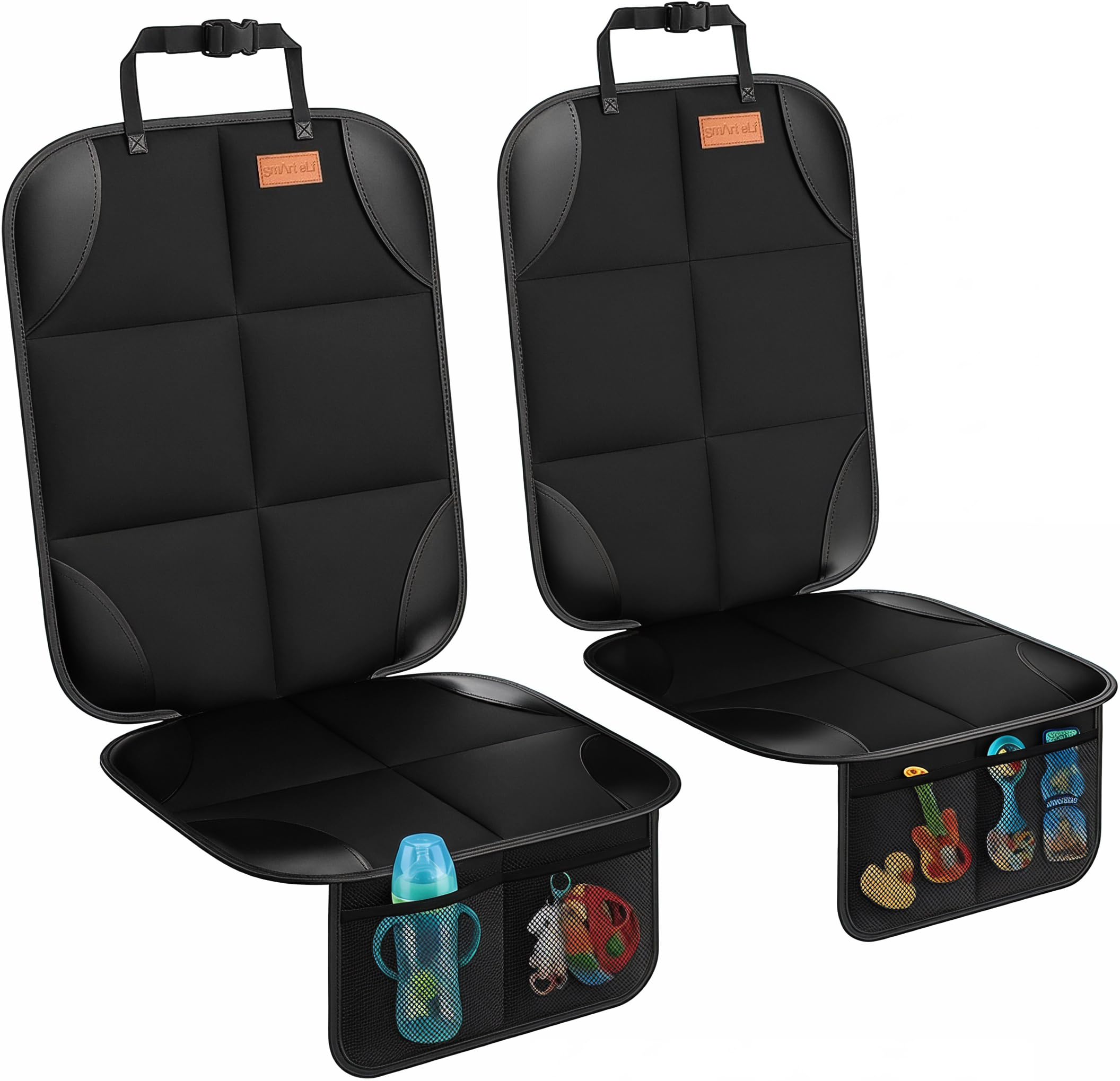 SMART ELF Car Seat Protector, Thickest Padding and Non-Slip Backing 2Pack | Wate