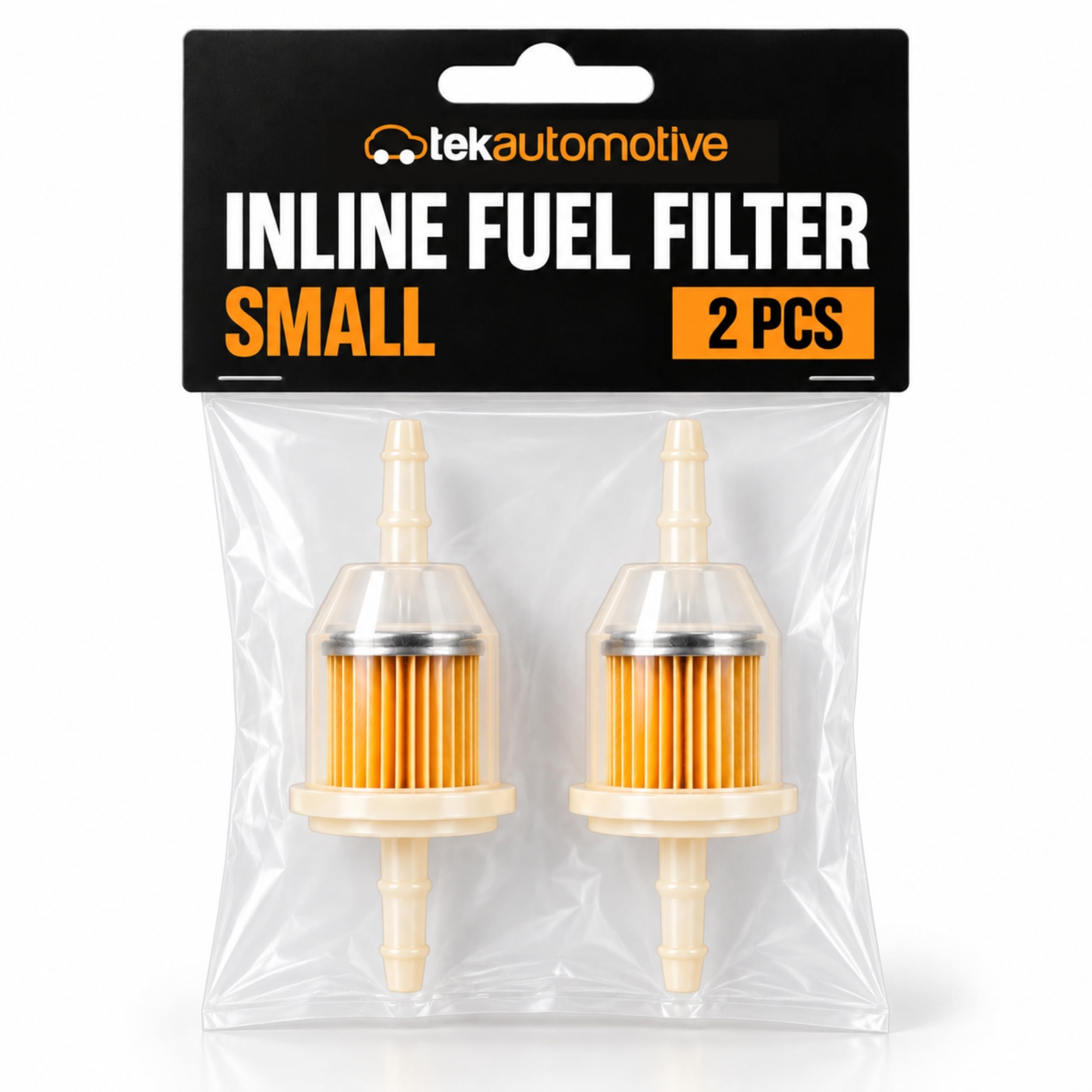 Tek Automotive Inline Fuel Filter Small Universal Twin Pack | For 6mm & 8mm Fuel