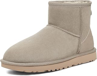 UGG W Classic Mini II Leather Ankle Boots Chocolate Brown