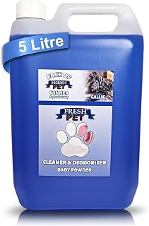 FRESH PET CLEANER DISINFECTANT DEODORISER KENNEL/CATTERY PRE FILLED 5L (BABY POWDER)