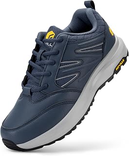 FitVille Mens Extra Wide Walking Shoes, Hiking Trainers