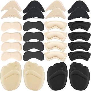 16 Pairs Shoe Filler Heel Pads for Womens Shoes - Shoe Filler for Too Big Shoes Women with Toe Inserts, Toe Inserts for Too Big Fit